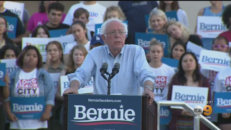 Earlier Threat Against Long Beach Rally Fails To Deter Bernie Sanders Or Support