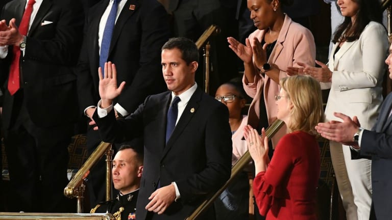 Dems and GOP Join Trump in Standing Ovation for Failed Venezuelan Coup Leader