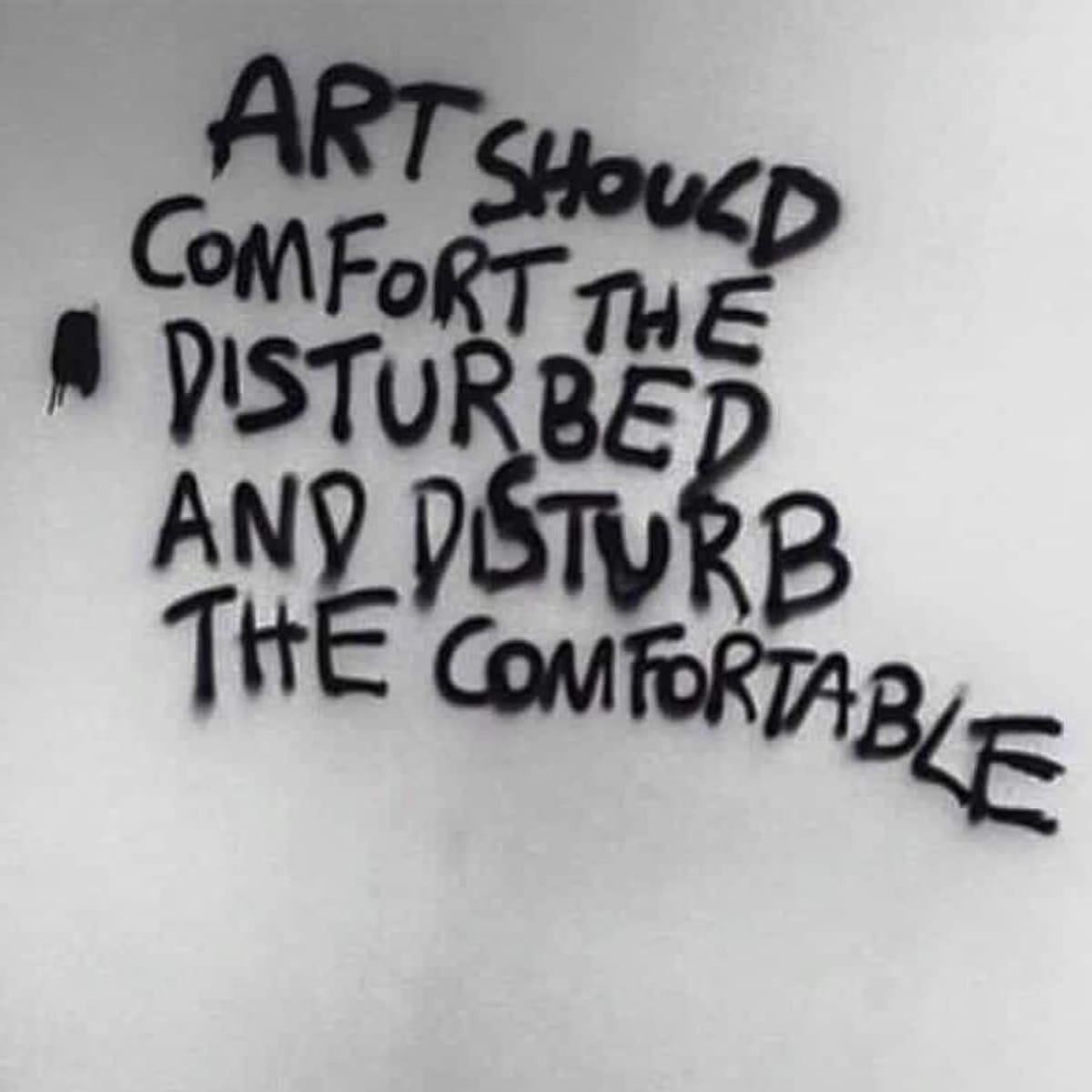 Cesar Cruz, 1997: Art should comfort the disturbed and disturb the  comfortable. - Community Independent Journal